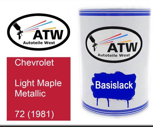 Chevrolet, Light Maple Metallic, 72 (1981): 500ml Lackdose, von ATW Autoteile West.